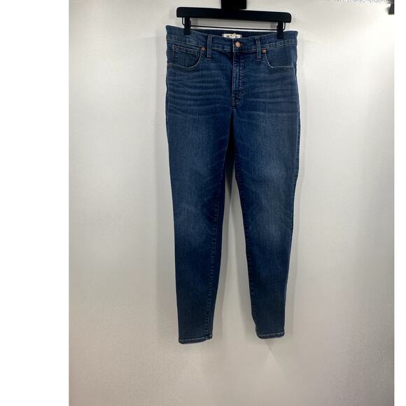 Madewell 9" Mid Rise Skinny Medium Wash Jean Size 30 - Picture 1 of 8